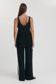 Maternity Side Panel Pants (Black & White) 12