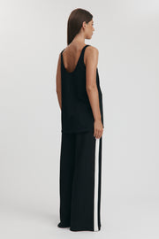 Maternity Side Panel Pants (Black & White) 13