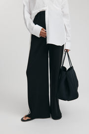 Maternity Side Panel Pants (Black & White) 5