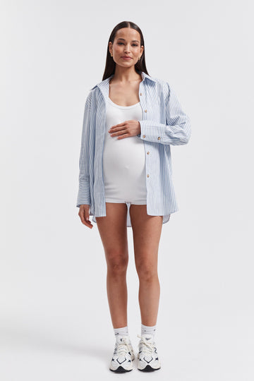 Maternity Sky Stripe Shirt 1