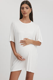 Maternity Sleep T-Shirt (Ecru) 2
