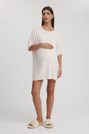 Maternity Sleep T-Shirt (Soft Pink) 3