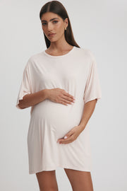 Maternity Sleep T-Shirt (Soft Pink) 7
