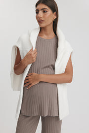Maternity Sleeveless Tank (Mocha) 6