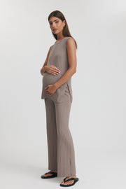 Maternity Sleeveless Tank (Mocha) 7