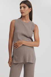 Maternity Sleeveless Tank (Mocha) 8