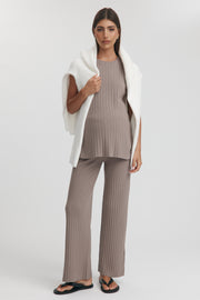 Maternity Sleeveless Tank (Mocha) 9