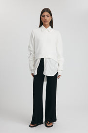 Maternity Split Hem Knit Pants (Black) 11