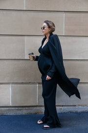 Maternity Split Hem Knit Pants (Black) 12