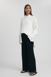 Maternity Split Hem Knit Pants (Black) 13