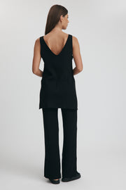 Maternity Split Hem Knit Pants (Black) 17