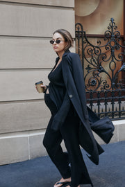 Maternity Split Hem Knit Pants (Black) 4