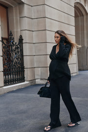 Maternity Split Hem Knit Pants (Black) 6