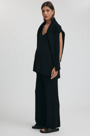 Maternity Split Hem Knit Pants (Black) 7