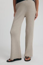 Maternity Split Hem Knit Pants (Taupe Marle) 5