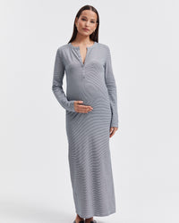 Maternity Stripe Maxi Dress 5