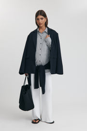 Maternity Stripe Shirt (Black Stripe) 1