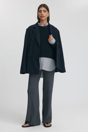 Maternity Stripe Shirt (Black Stripe) 10