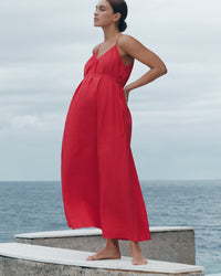 Maternity Sundress (Red) 1