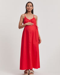 Maternity Sundress (Red) 2