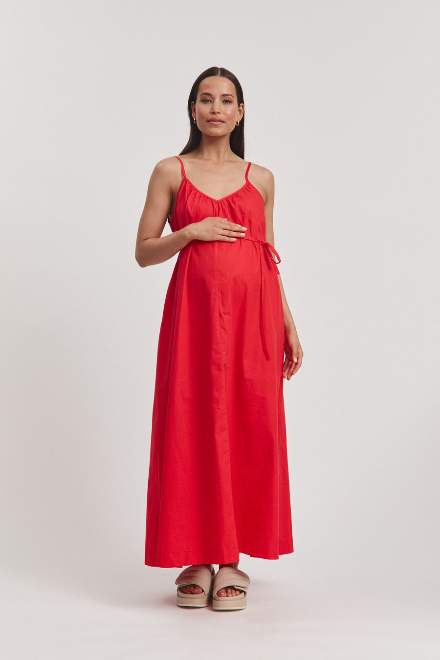 Maternity Sundress (Red) 2