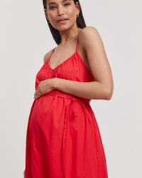 Maternity Sundress (Red) 4