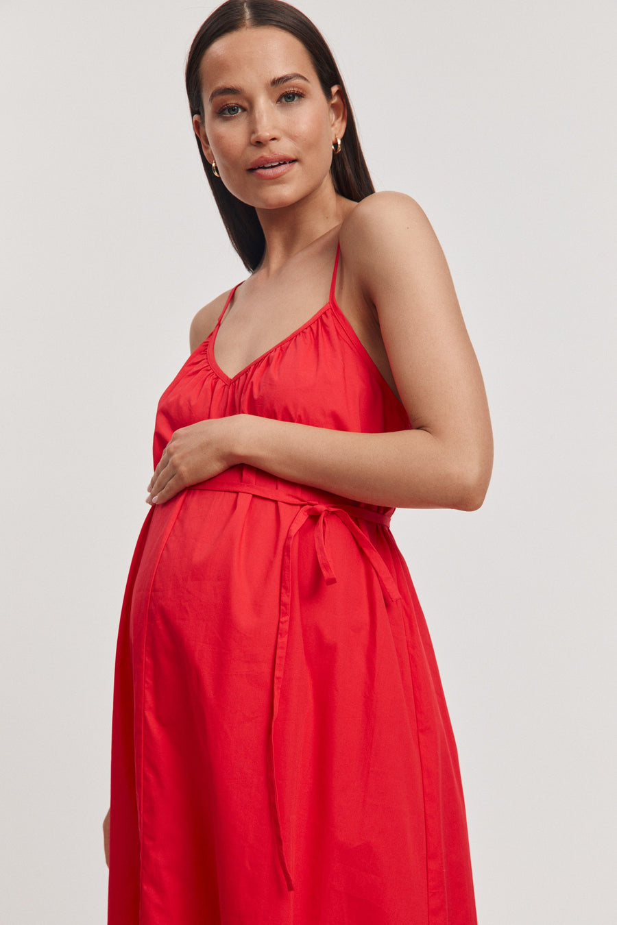 Maternity Sundress (Red) 4