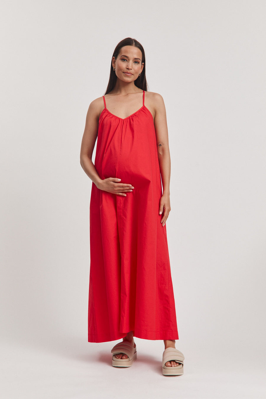 Maternity Sundress (Red) 5