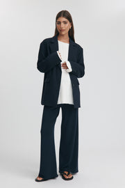 Maternity Tailored Blazer (Ink) 1