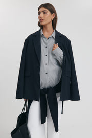 Maternity Tailored Blazer (Ink) 11