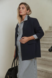 Maternity Tailored Blazer (Ink) 7