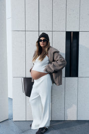 Maternity Teddy Zip Jacket (Mocha) 11