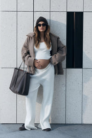 Maternity Teddy Zip Jacket (Mocha) 13
