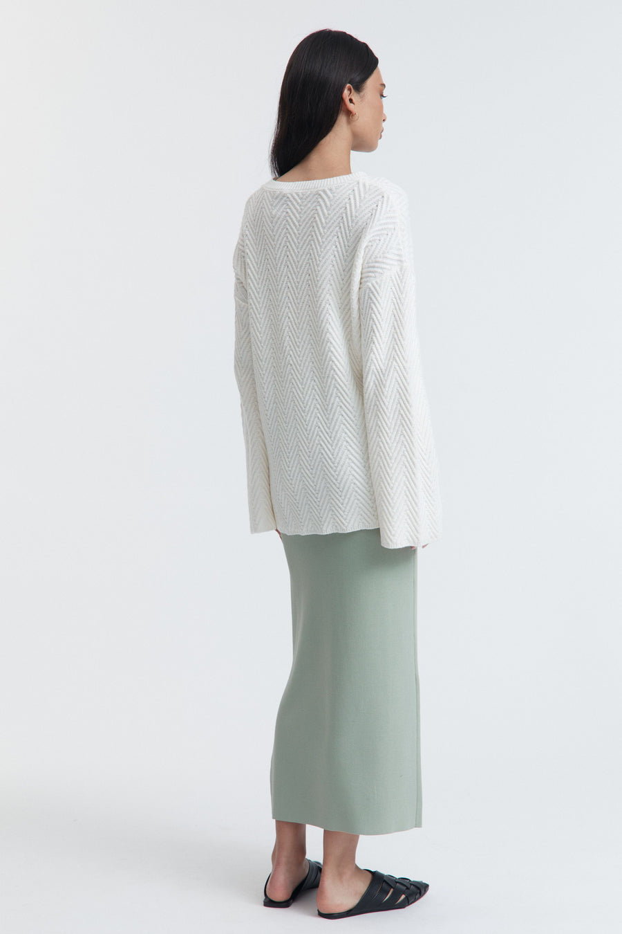 Maternity Textured Knit Jumper (Ivory)  13