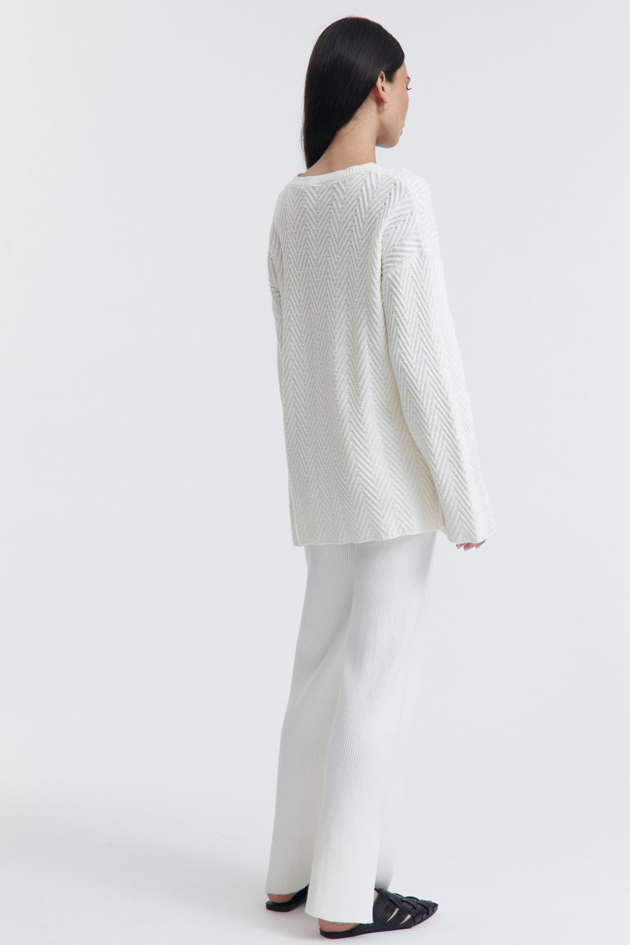 Maternity Textured Knit Jumper (Ivory) 9