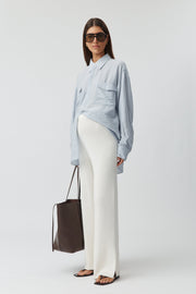Maternity Textured Shirt (Dusk Blue) 1
