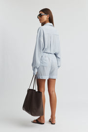 Maternity Textured Shirt (Dusk Blue) 10