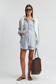 Maternity Textured Shirt (Dusk Blue) 6