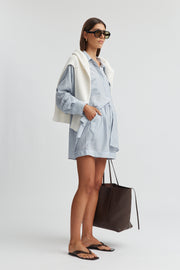 Maternity Textured Shirt (Dusk Blue) 7