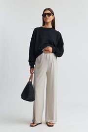 Maternity Travel Pant (Stone) 2