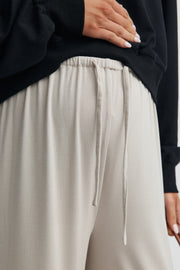 Maternity Travel Pant (Stone) 3