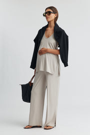 Maternity Travel Pant (Stone) 6