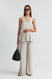 Maternity Travel Tank (Stone) 1