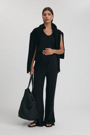Maternity V Neck Knit Jumper (Black) 7
