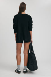 Maternity V Neck Knit Jumper (Black) 8
