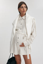Maternity V Neck Knit Jumper (Ivory) 6