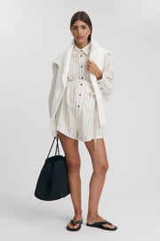 Maternity V Neck Knit Jumper (Ivory) 7