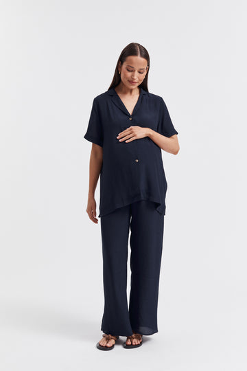 Maternity Vacation Shirt (Navy) 1