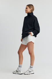 Maternity Waffle Shorts (White) 6