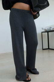 Maternity Wide Leg Pants (Charcoal) 13